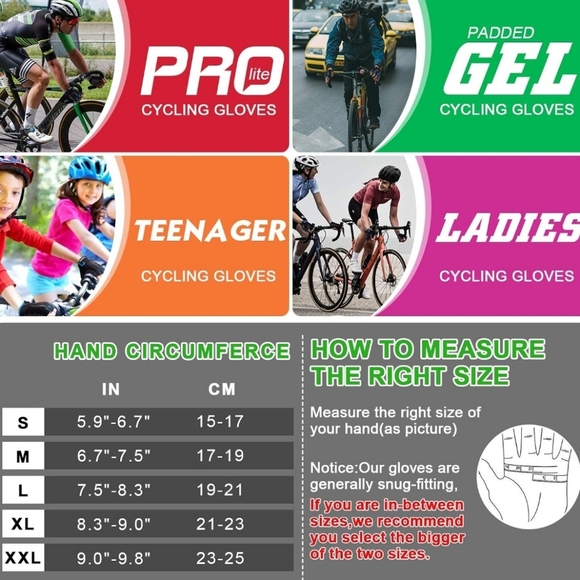 Brand NEW Unisex Cycling Gloves 2 Pair Bundle - Picture 8 of 10